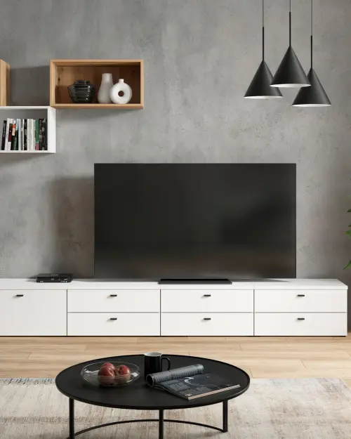 Armario System 64 de una puerta blanco