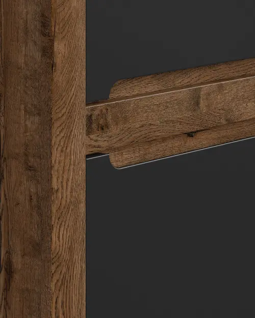 Estantería Ruso 69 cm con 2 puertas roble april/negro mate