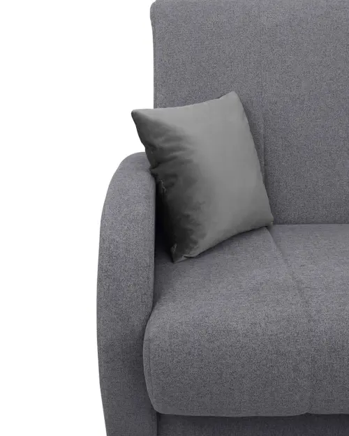 Sofá de dos plazas con función de cama y arcón POLI gris