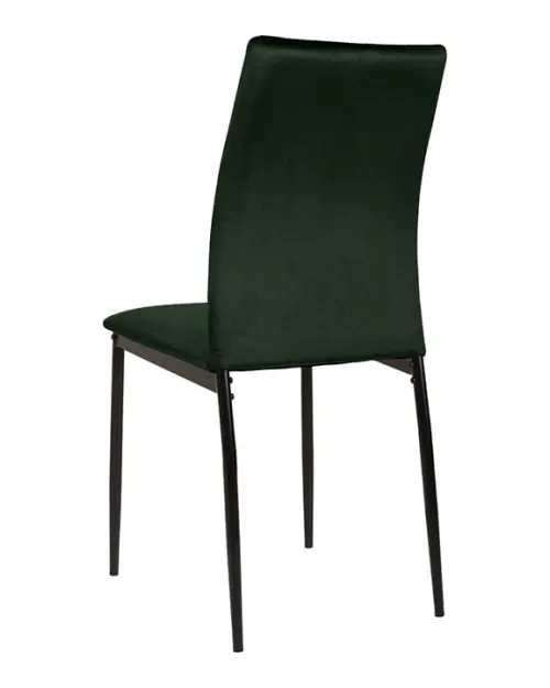 Silla tapizada Weyer de terciopelo verde oscuro