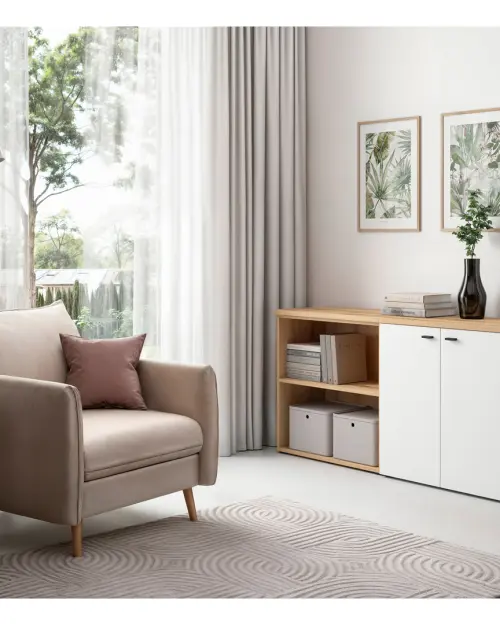 Estantería System 64 con estante roble coast evoke