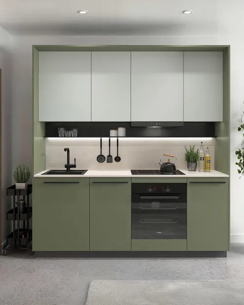 Paneles perimetrales para cocina Milino 210 cm verdes