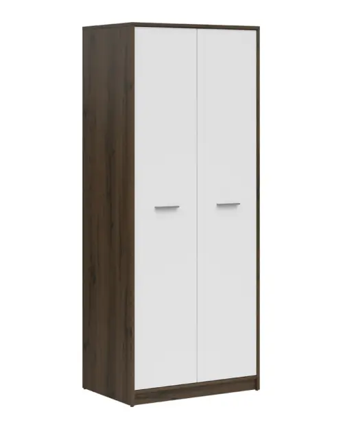 Armario de dos puertas Nepo Plus 80 cm roble noble/blanco