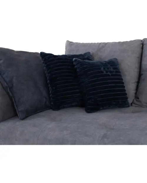 Three-seater sofa Royal IV fold-out with storage dark grey