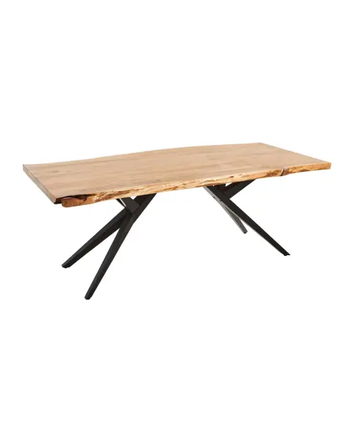 Mesa rectangular de madera Timon II 200x100 acacia/negro