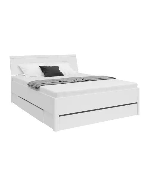 Cama Saturn 160x200 con 3 cajones blanca