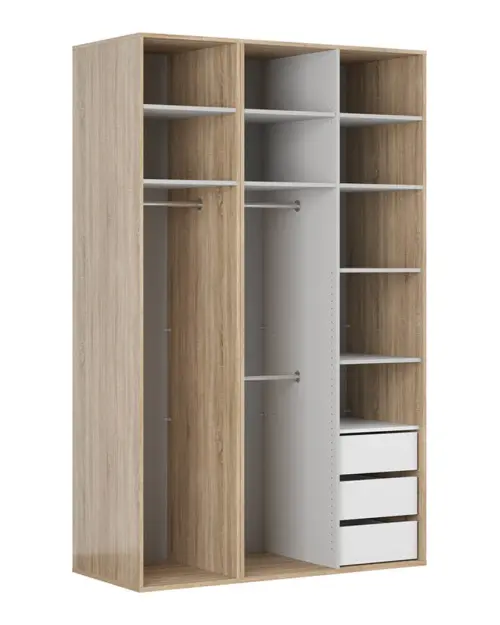 Armario modular Flex 150 cm con puertas y espejo roble sonoma