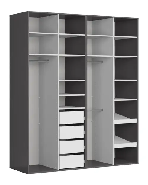 Armario modular Flex 200 cm con puertas grafito