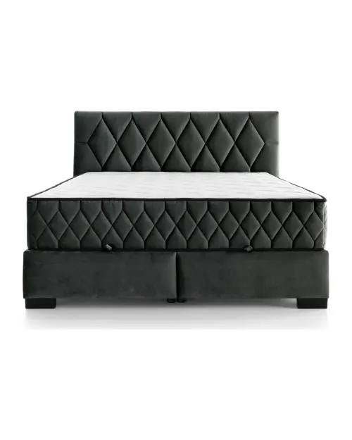 Continental bed Reve 160x200 with storage black