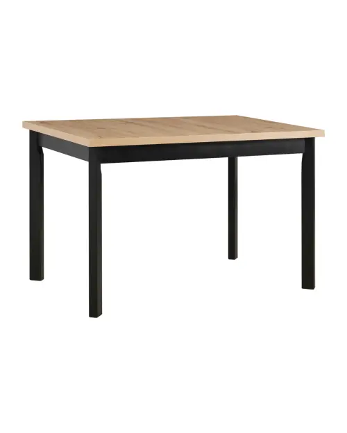 Mesa extensible rectangular Lurin 140-180/80 roble artisan/negro