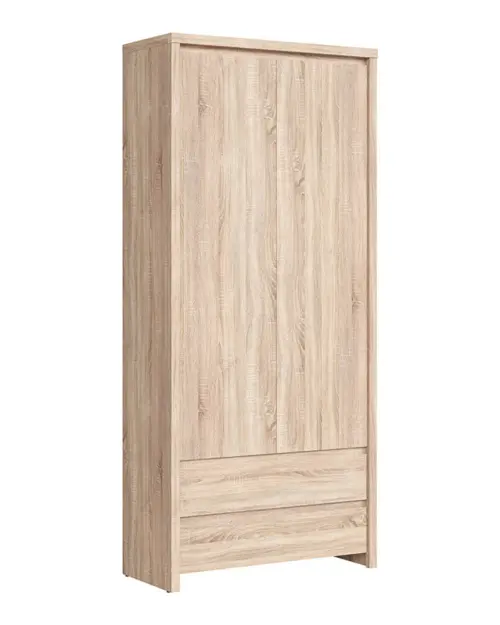 Estantería Kaspian 90 cm con 2 puertas y 2 cajones roble sonoma