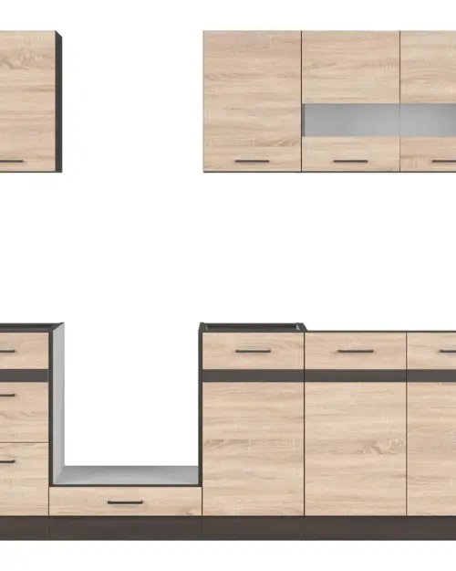 Conjunto de cocina Junona Line 220 cm roble sonoma