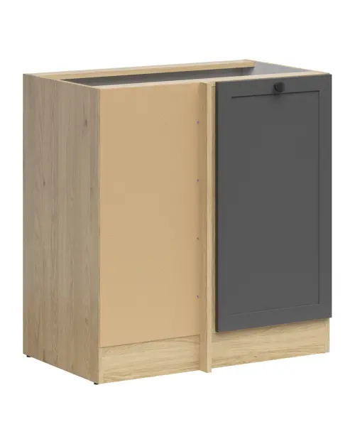 Mueble de cocina bajo rinconero Junona Line izquierdo roble bernstein/grafito ocupa rincón 100x60 cm