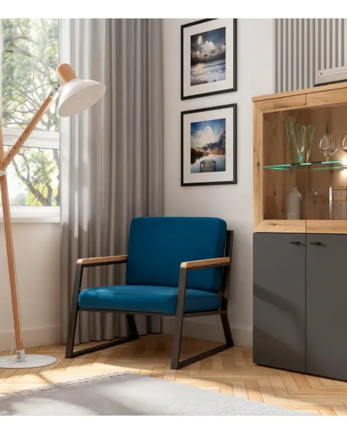 Vitrina System 64 con 2 puertas roble coast evoke