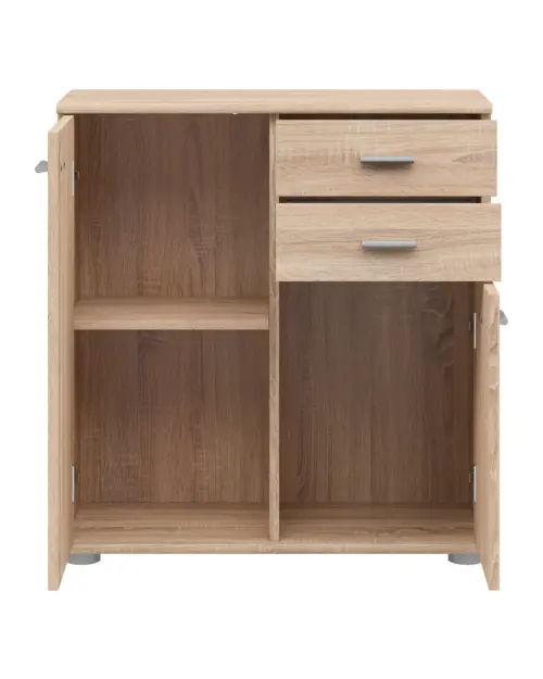 Komoda Noeda 71 cm z 2 drzwiami i 2 szufladami dąb sonoma