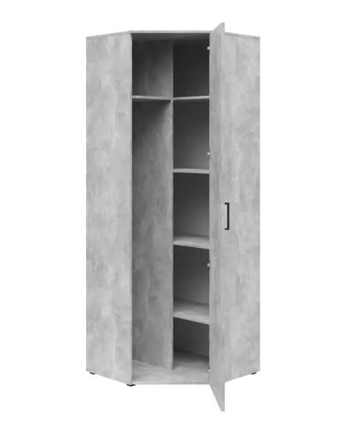 Estantería de esquina MultiDo 71,5x71,5 cm con puertas atelier claro