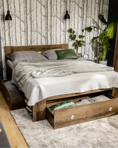 Cajones para cama Nepo Plus 160 roble noble