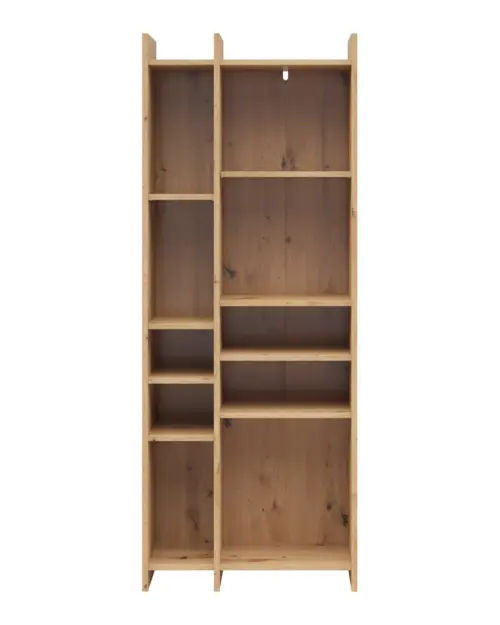 Estantería Benny 60 cm con 8 estantes roble artisan