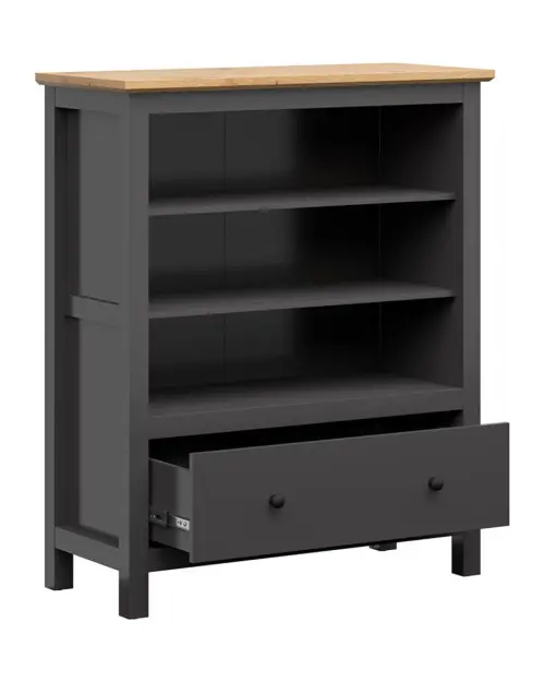 Estantería Hesen 101 cm con cajón y 3 estantes grafito