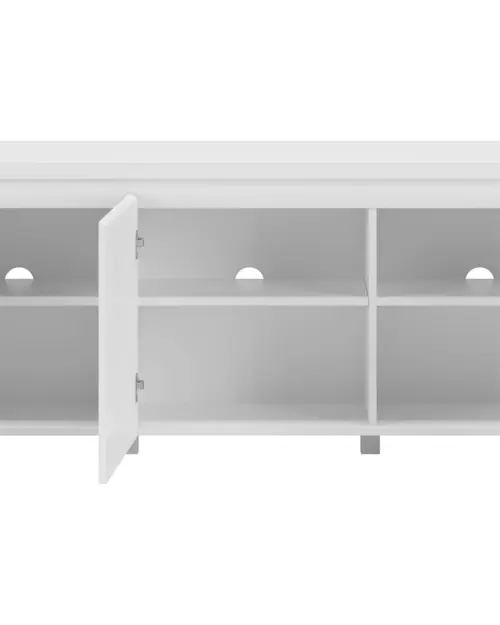 RTV cabinet Larios 143 cm with 3 doors white/white gloss