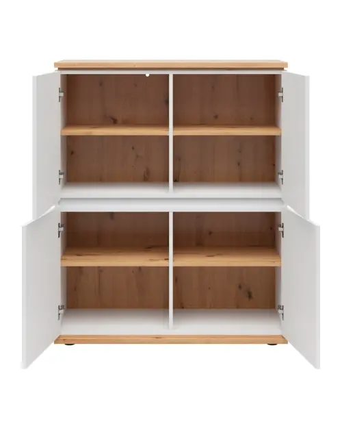 Armario Yamael 100 cm con 4 puertas blanco