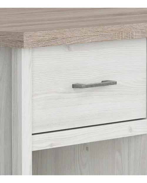 Escritorio Luca Juzi 141 cm con cajón y estantes alerce sibiu claro