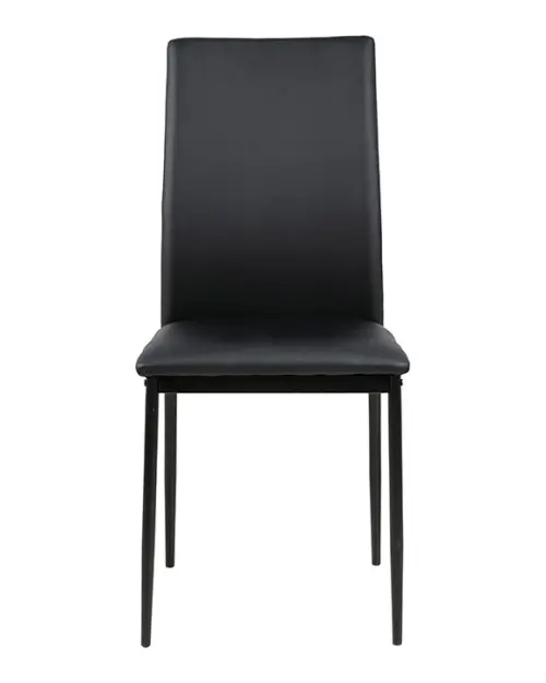 Silla tapizada Weyer ecopiel negra