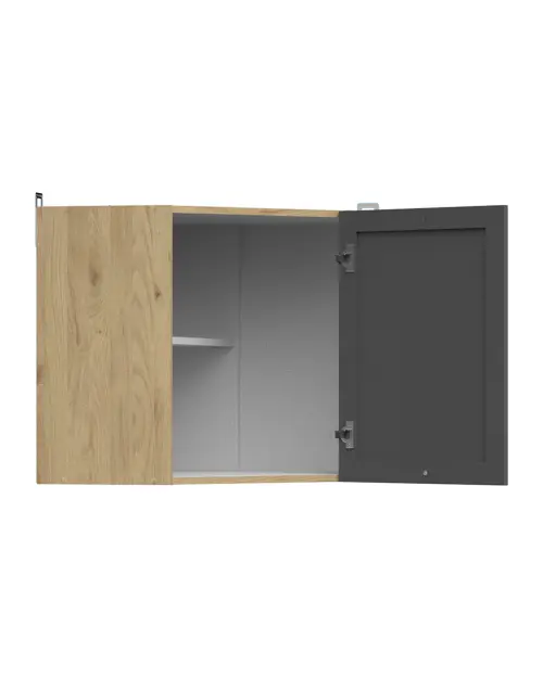 Armario de cocina superior Junona Line 60 cm rinconero izquierdo/derecho roble bernstein/grafito
