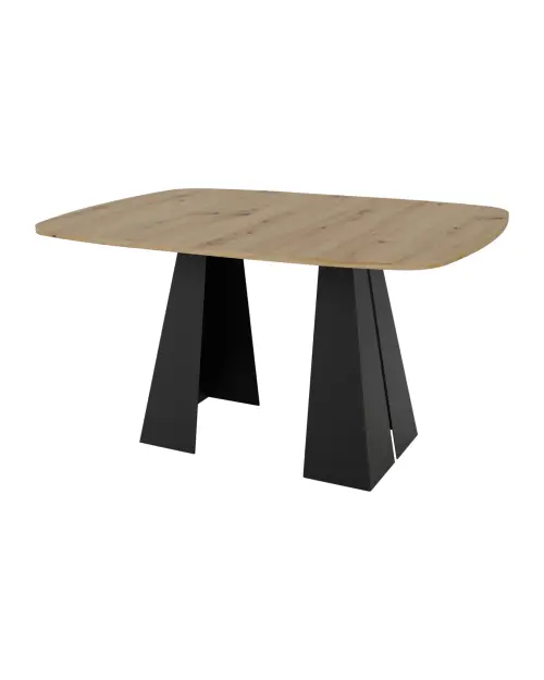 Стол раскладной Dango 100-176/76 дуб артизан черный