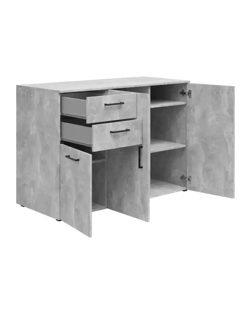 Cómoda MultiDo120 cm con 3 puertas y 2 cajones atelier claro