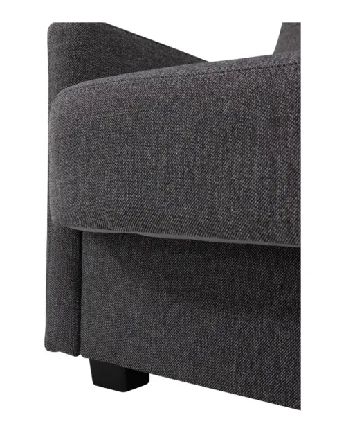 Maro three-seater sofa bed with storage, dark grey woven fabric