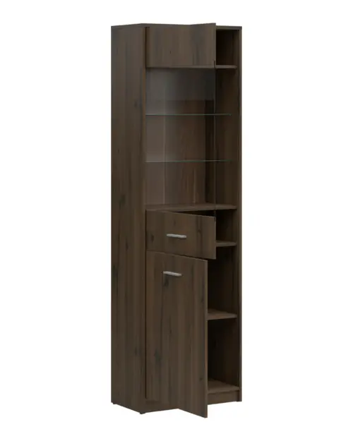 Vitrina Nepo Plus 60 cm con 2 puertas roble noble