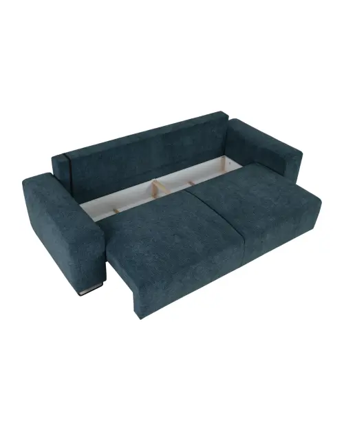 Диван трехместный Kizo раскладной бирюзовый