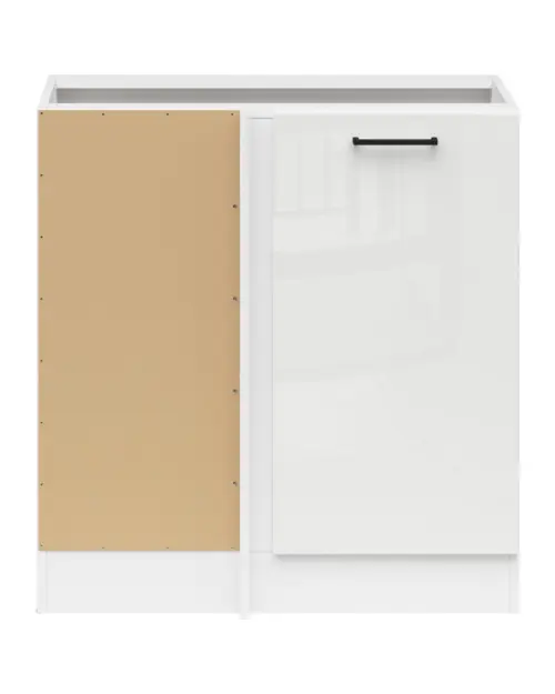 Mueble bajo de cocina de rincón Junona Line izquierdo brillo tiza para rincón 100x60 cm