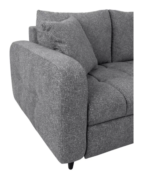 Sofá rinconera universal Twist New desplegable con arcón gris