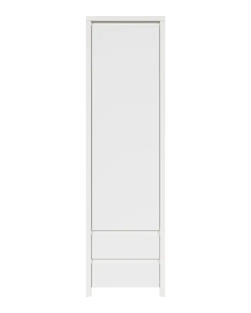 Estantería Kaspian 56 cm con puertas y 2 cajones blanco