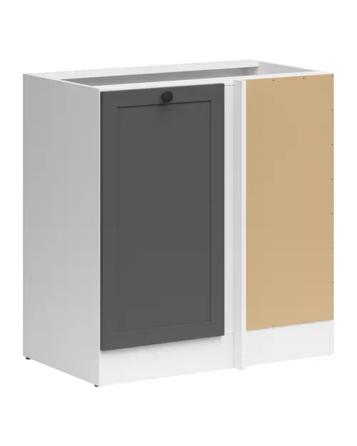 Mueble de cocina bajo de rincón Junona Line derecho grafito ocupa rincón 100x60 cm