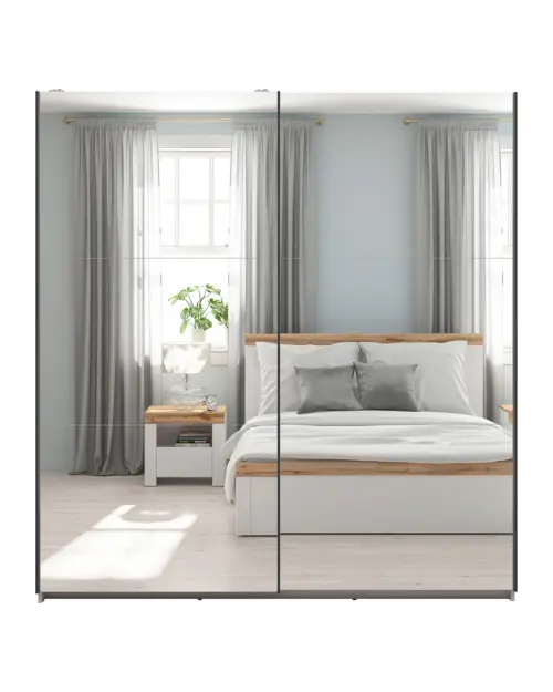 Armario corredero Tetrix 183 cm con espejo cachemira