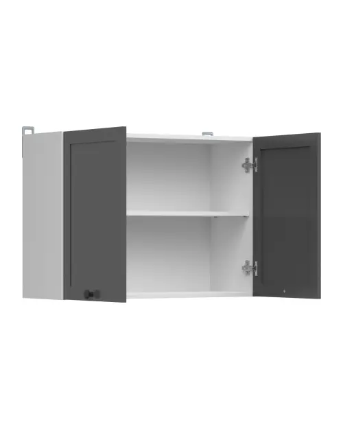 Szafka kuchenna górna Junona Line 80 cm dwudrzwiowa grafit
