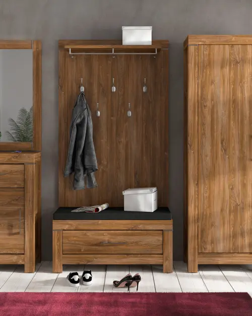 Cómoda Gent 66 cm con puertas y cajón roble stirling