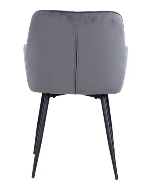Nicolas upholstered velvet chair grey