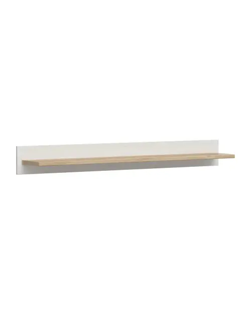 Estante de pared Loksa 143 cm pino andersen blanco/roble grandson