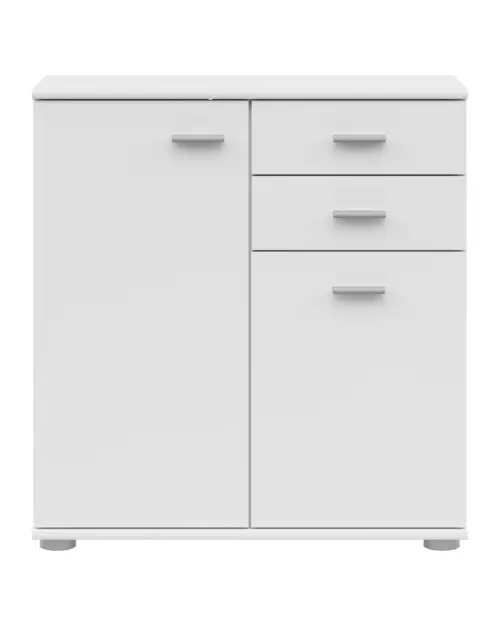 Chest of drawers Noeda 71 cm with 2 doors and 2 drawers white