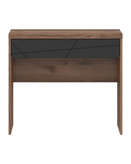 Tocador Forn 39 cm con cajón roble delano oscuro/negro mate