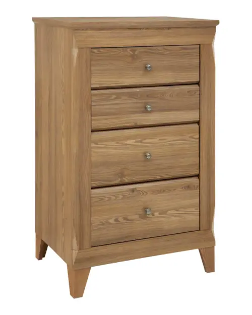 Cómoda Bergen 72 cm con 4 cajones alerce sibiu dorado