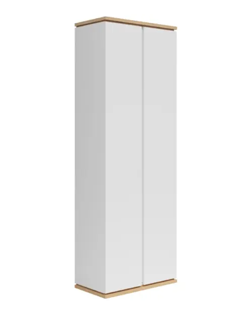 Estantería para recibidor Yamael con puertas roble artisan/blanco