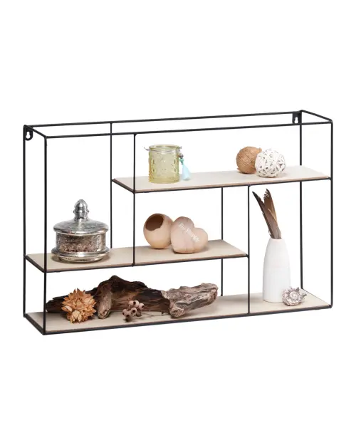 Estante de pared Annika 60 cm negro-marrón