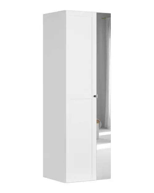 Armario de dos puertas Flex 75 cm con espejo blanco