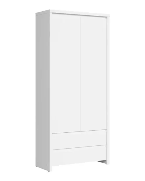 Estantería Kaspian 90 cm con 2 puertas y 2 cajones blanca