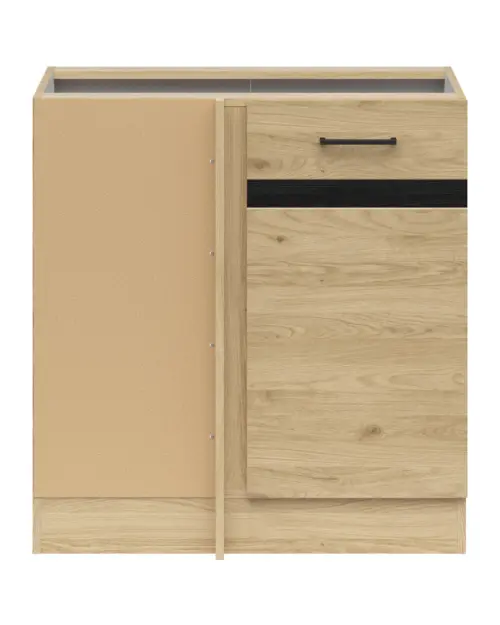 Mueble de cocina bajo de esquina Junona Line izquierdo roble bernstein ocupa esquina 100x60 cm